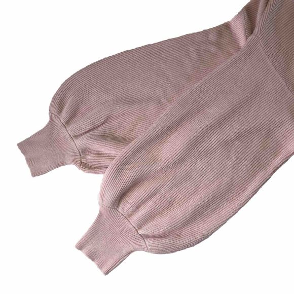 1. STATE Women's Pink V-Neck Ribbed Long Sleeve Pullover Sweater Size Small - Picture 9 of 12